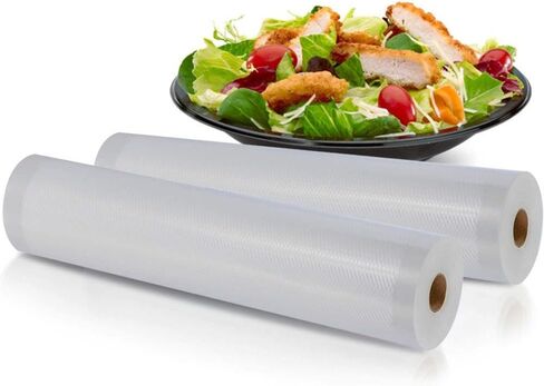 NutriChef Automatic Vacuum Air Sealing System Preservation & NutriChef Vacuum Sealer Bags 11x50 Rolls 2 pack & NutriChef Vacuum Sealer Bags 8x50 Rolls 2 pack for Food Saver in Kuwait