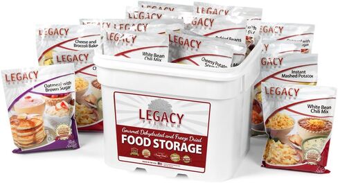 Freeze Dried Survival Food Storage: 1080 Large Servings - 277 lbs - Emergency Disaster Preparedness- 1 Person Year Supply - 25 Year Shelf Life - Dehydrated Meals in Saudi Arabia
