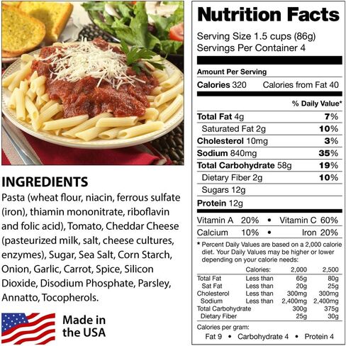 Freeze Dried Survival Food Storage: 1080 Large Servings - 277 lbs - Emergency Disaster Preparedness- 1 Person Year Supply - 25 Year Shelf Life - Dehydrated Meals in Saudi Arabia