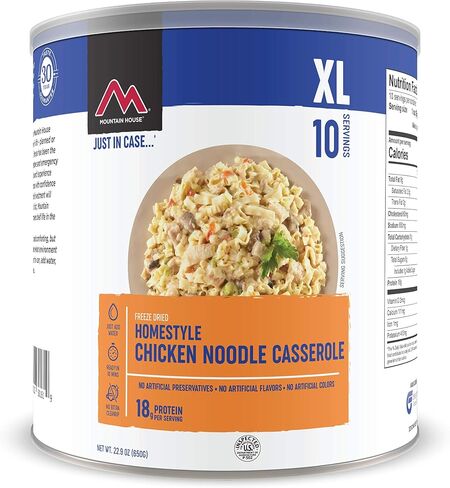 Mountain House Homestyle Chicken Noodle Casserole | Freeze Dried Survival & Emergency Food | #10 Can in Saudi Arabia