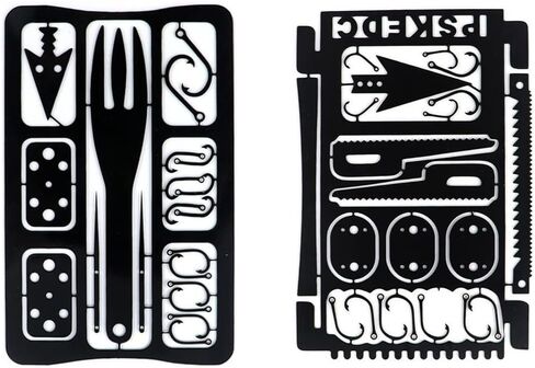 البقاء على قيد الحياة MultiTool بطاقة الحجم، علة خارج حقيبة CampingTool، أفضل Multitool للتخييم والبرية البقاء على قيد الحياة Preppers Gear، الصيد التخييم المشي لمسافات طويلة الصيد طقم الطوارئ 4 حزمة in Kuwait