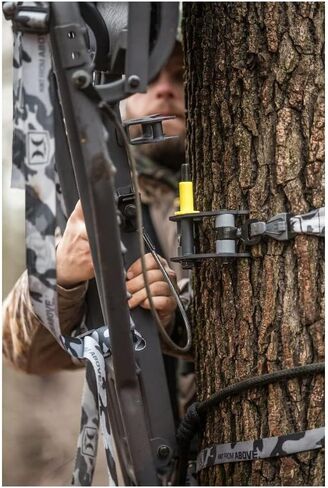 Hawk Cruzr Bone Collector Hang-On 1-Piece Big Game/Shooting/Hunting Steel Tree Stand with 24"x30" XL Rock-Solid Platform Black in Saudi Arabia