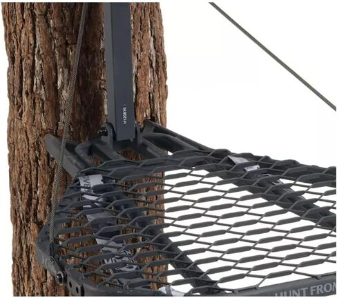 Hawk Cruzr Bone Collector Hang-On 1-Piece Big Game/Shooting/Hunting Steel Tree Stand with 24"x30" XL Rock-Solid Platform Black in Saudi Arabia