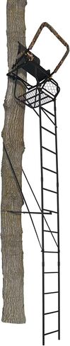 Muddy Deer Hunting Climbing Adjustable Quiet Heavy-Duty Huntsman Deluxe 17 ft 1-Person Ladder Tree Stand, Black in Saudi Arabia