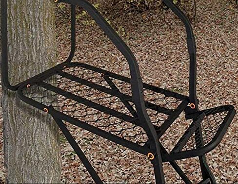 Muddy Deer Hunting Climbing Adjustable Quiet Heavy-Duty Huntsman Deluxe 17 ft 1-Person Ladder Tree Stand, Black in Saudi Arabia