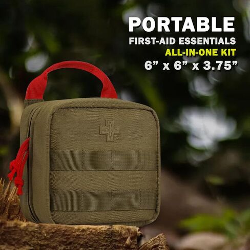 Everlit 180 Pieces Tactical First Aid Kit IFAK Molle EMT Pouch Outdoor Camping Emergency Kits for for Camping Boat Hunting Hiking Home Car Earthquake and Adventures Black in Kuwait