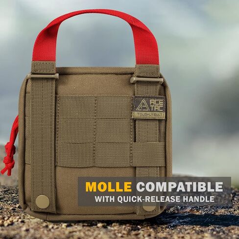 Everlit 180 Pieces Tactical First Aid Kit IFAK Molle EMT Pouch Outdoor Camping Emergency Kits for for Camping Boat Hunting Hiking Home Car Earthquake and Adventures Black in Kuwait