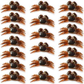 DDfishing 20 pcs Crab Fishing Lure Artificial Silica Gel Lifelike Simulation Fake Bait Fishing Tackle 3D Simulation Freshwater Saltwater