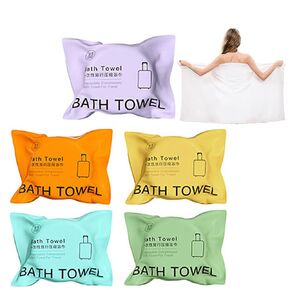 Large Compressed Bath Towel,55 x 27''Disposable Cotton Bath Towels, Portable Light and Reusable for Camping Beach Swimming and Traveling (5 PCS) in Saudi Arabia