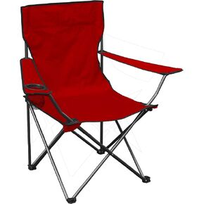 Quik Shade Chair Portable Folding Chair with Arm Rest Cup Holder and Carrying and Storage Bag, Red (146115) in Kuwait