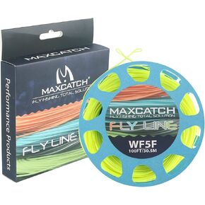 Maxcatch Weight Forward Fly Fishing Line with Two Welded Loops, Floating Fly Lines for Freshwater, 100FT (WF1F, 2F, 3F, 4F, 5F, 6F, 7F, 8F) in Saudi Arabia