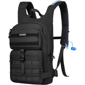MOSISO Tactical Hydration Pack Backpack, Lightweight Military Daypack Water Backpack Rucksack Bag with 3L Water Bladder