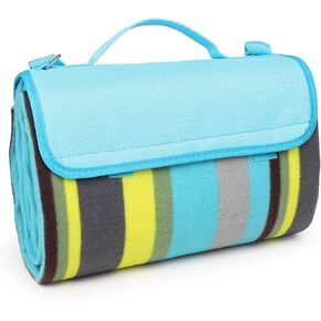 Outdoor Picnic Blanket Water-Resistant Backing, Soft Fleece Beach Mat,Camping Rug (Green) in Saudi Arabia