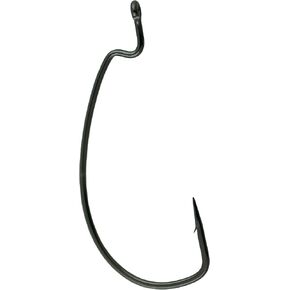 Worm Hook, Size 4/0, Needle Point, Offset Shank, Extra Wide Gap, Ringed Eye, NS Black, 5 per Pack in Kuwait