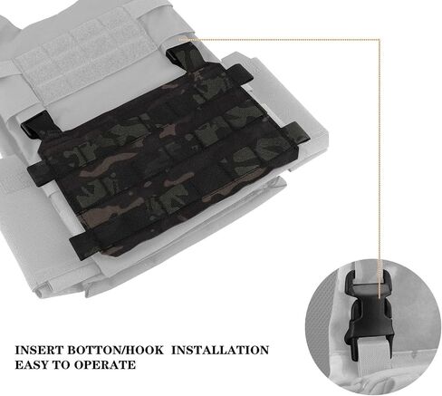 Tactical MOLLE Placard Molle Gear Expand Adaptation Platform with Hook-and-Loop Backing for Tactical Vest in Kuwait