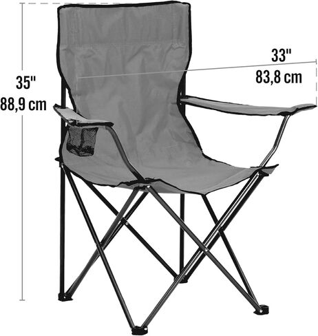 Quik Shade Chair Portable Folding Chair with Arm Rest Cup Holder and Carrying and Storage Bag, Red (146115) in Saudi Arabia