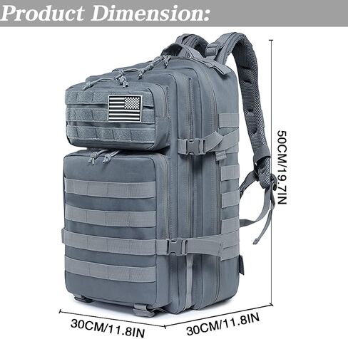 45L Military Tactical Backpacks For Men Women Molle Bag 3 Day Assault Pack Hiking Rucksack with USA Flag Patch (Army Green) in Saudi Arabia