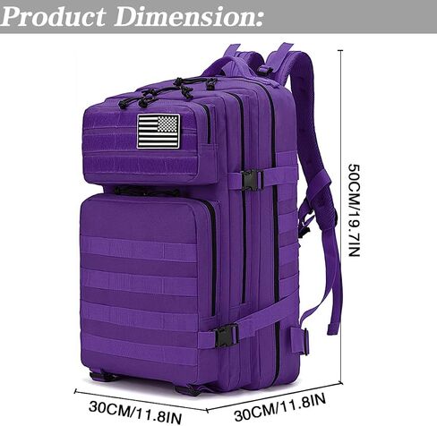45L Military Tactical Backpacks For Men Women Molle Bag 3 Day Assault Pack Hiking Rucksack with USA Flag Patch (Army Green) in Saudi Arabia