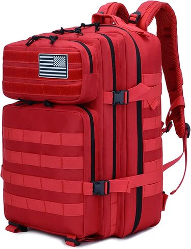 45L Military Tactical Backpacks For Men Women Molle Bag 3 Day Assault Pack Hiking Rucksack with USA Flag Patch (Army Green) in Saudi Arabia