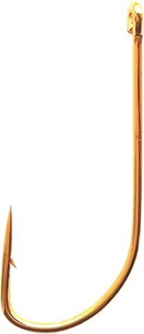 خطاف طويل للطعم من O'shaughnessy مزود بنقطة عكسية من الفولاذ المقاوم للصدأ لصيد الأسماك في المياه المالحة، قوي جدًا لصيد الأسماك، لون ذهبي (3/0#) in Kuwait
