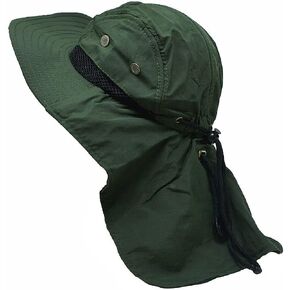 Boonie Men Snap Hat Wide Brim Neck Cover Sun Bucket Hats Safari Outdoor Garden