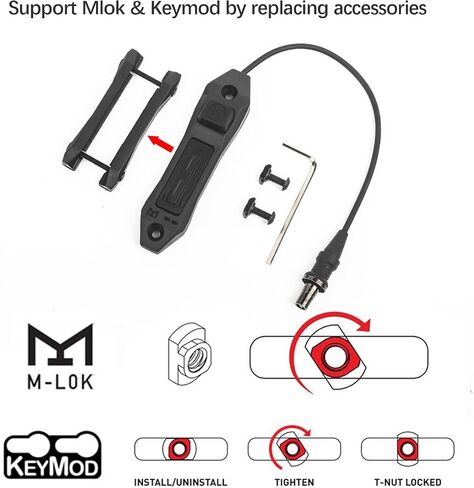 M300C Tactical Light, 400 Lumens Tactical Flashlight Weapon Light with Dual Pressure Switch for Constant/Momentary Modes, Fit for 20mm Picatinny Rail in Kuwait