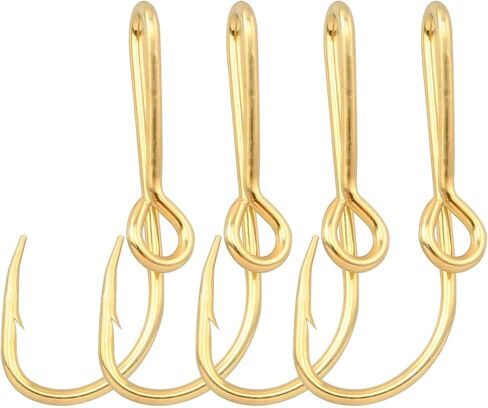 Fish Hook Hat Pins WHYHKJ 4pcs Gold Fish Hook Hat Clip Fish Hooks for Hat, Fish Hook Hat Clip for Outdoor in Saudi Arabia