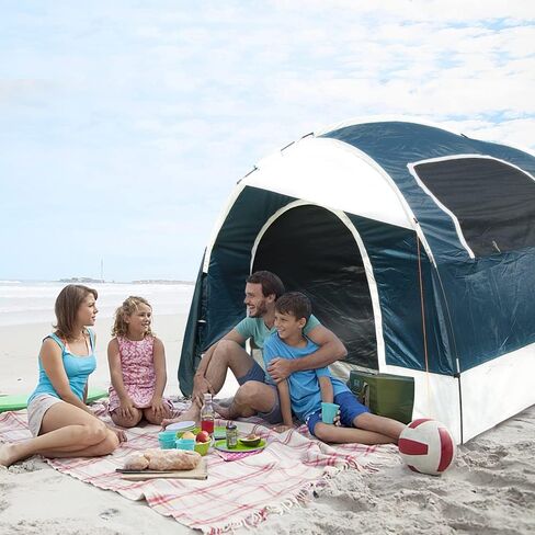 SUV Tent Attachment for Camping -Up to 6-8 Person Sleeping Capacity, Car Tent Includes Rainfly and Storage Bag,Universal Fit, 8' W x 8' L x 7.2' H,Suitable Camping Traveling Family Outdoor Activities in Kuwait