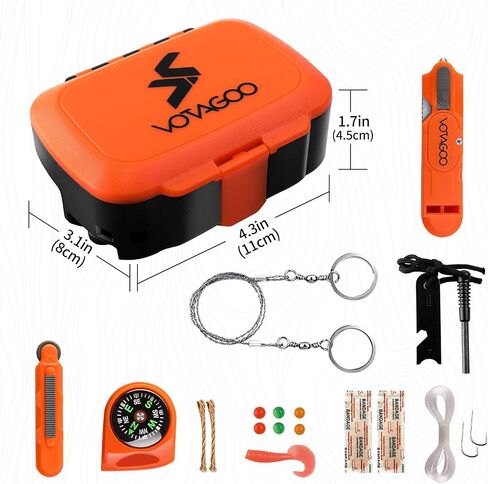 VOTAGOO Gifts for Men Dad Husband Boyfriend, Survival Gear and Emergency 13 in 1, Outdoor Survival Kits for Fishing Hiking, Professional Gear Tactical Equipment EDC Tool for Him in Saudi Arabia