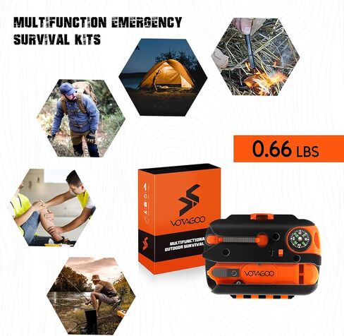 VOTAGOO Gifts for Men Dad Husband Boyfriend, Survival Gear and Emergency 13 in 1, Outdoor Survival Kits for Fishing Hiking, Professional Gear Tactical Equipment EDC Tool for Him in Saudi Arabia