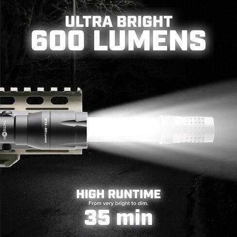 تاكتيكون باتل تورش V2 | مصباح يدوي مصغر مثبت على بندقية| شركة مملوكة للمحاربين القدامى | مضمنة وإزاحة جبل Picatinny | ضوء بندقية تكتيكية صغيرة in Kuwait