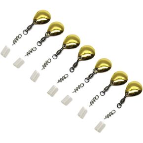 [7 Pack] Tail Spinners (Hitchhikers for Soft Plastic/senko Fishing Lures, Willow or Colorado Blade) in Saudi Arabia