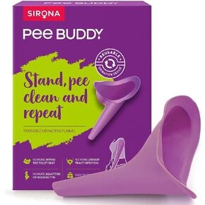 PeeBuddy Reusable Female Urination Device for Women - 1 Unit | Female Urinal Cup, Stand and Pee Funnel | Perfect for Travel, Outdoor Activities Including Camping, Hiking and Festivals in Saudi Arabia