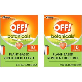 OFF! Botanicals Plant-Based Towelettes 10 Count (Pack of 10)