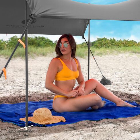 Red Suricata Family Beach Tent & Canopy, UPF50 Sun Shade, 4 Aluminum Poles, Sand Shovel, Large Portable Sun Shelter (Large, Purple) in Kuwait
