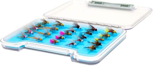 24/28/60 Premium Fly Fishing Flies Assortment | Dry, Wet, Nymphs, Streamers, Wooly Buggers, Caddis | Trout, Bass Fishing Lure in Kuwait