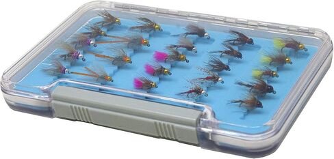 24/28/60 Premium Fly Fishing Flies Assortment | Dry, Wet, Nymphs, Streamers, Wooly Buggers, Caddis | Trout, Bass Fishing Lure in Kuwait