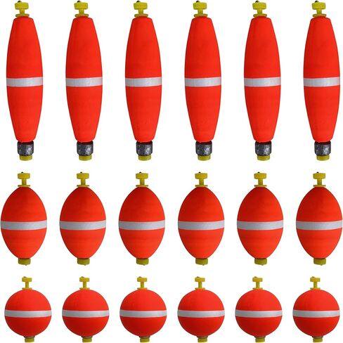 Kinghawk Foam Fishing Bobbers Weighted Floats Snap-On High Visibility in Saudi Arabia