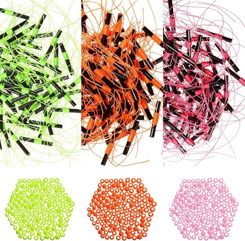 Sumind 300 Packs Bobber Stops for Fishing Floats with Plastic Beads Slip Bobber Stop for Saltwater or Freshwater Fishing line, 3 Colors in Saudi Arabia