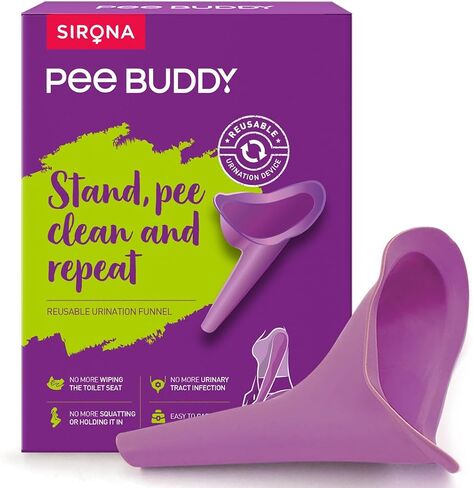 PeeBuddy Reusable Female Urination Device for Women - 1 Unit | Female Urinal Cup, Stand and Pee Funnel | Perfect for Travel, Outdoor Activities Including Camping, Hiking and Festivals in Saudi Arabia