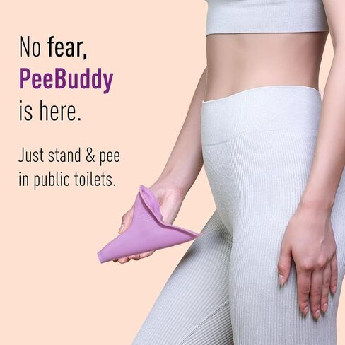 PeeBuddy Reusable Female Urination Device for Women - 1 Unit | Female Urinal Cup, Stand and Pee Funnel | Perfect for Travel, Outdoor Activities Including Camping, Hiking and Festivals in Saudi Arabia