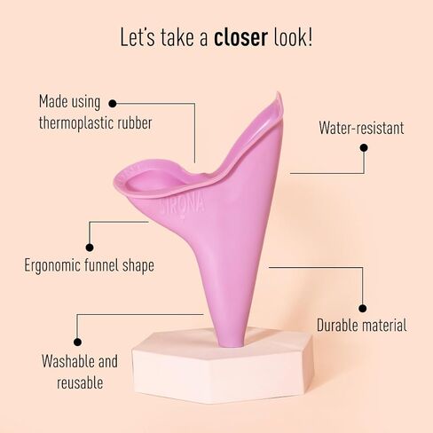 PeeBuddy Reusable Female Urination Device for Women - 1 Unit | Female Urinal Cup, Stand and Pee Funnel | Perfect for Travel, Outdoor Activities Including Camping, Hiking and Festivals in Saudi Arabia