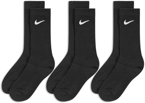 Nike Performance Cushion Crew Training Socks (3 Pair) (Medium, Black/White) in Kuwait