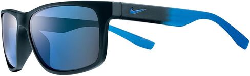 Nike EV0835-001 Cruiser R Sunglasses (One Size), Matte Black/Photo Blue Fade, Grey with Blue Sky Flash Lens in Saudi Arabia