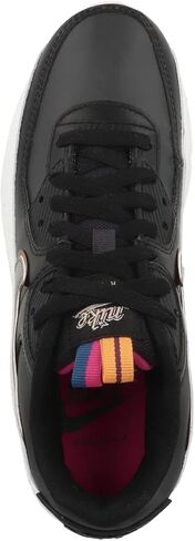 Nike Kid's Air Max 90 Leather (GS) Sneaker, Off Noir/Metallic Pewter/Black, 6 Big Kid in Saudi Arabia