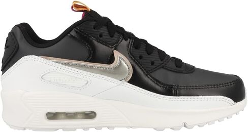 Nike Kid's Air Max 90 Leather (GS) Sneaker, Off Noir/Metallic Pewter/Black, 6 Big Kid in Saudi Arabia