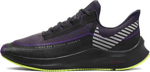 Nike Women's Air Zoom Winflo 6 Shield Running Shoes (Black/Lime/Purple, Numeric_11) in Saudi Arabia