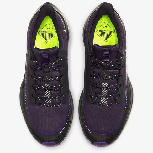 Nike Women's Air Zoom Winflo 6 Shield Running Shoes (Black/Lime/Purple, Numeric_11) in Saudi Arabia