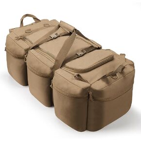 100L Large Military Duffle Bag Deployment Duffel Bag Sports Equipment Travel Luggage Bag with Detachable Backpack Straps…