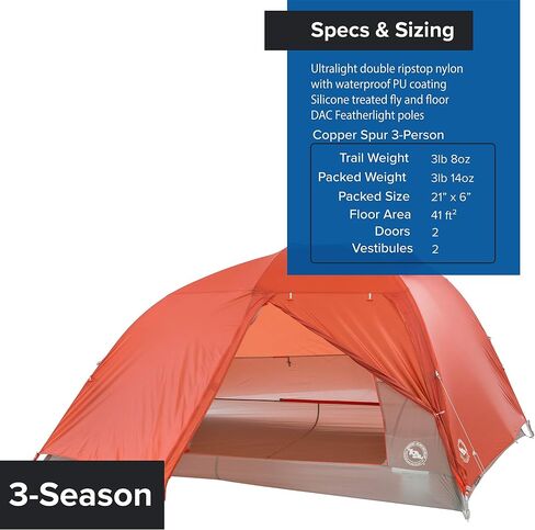 Big Agnes Copper Spur HV UL - UltralightBackpacking Tent in Kuwait